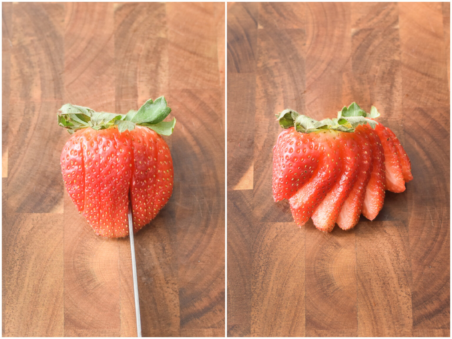 How Do You Fan A Strawberry